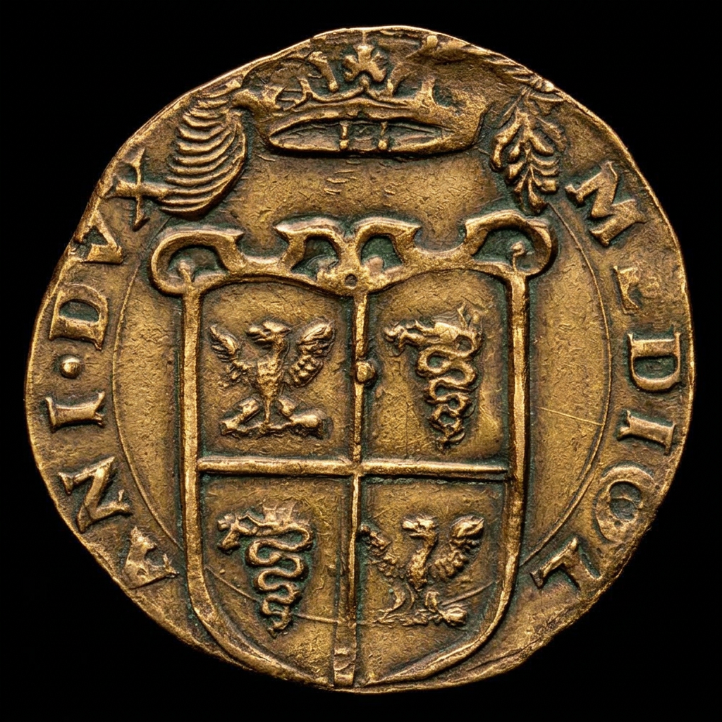 Moneda de oro antigua de Reïna Lupa